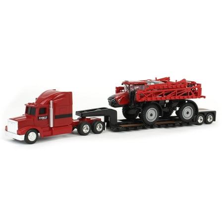 ERTL 1/64 Case IH Patriot 4350 Sprayer & Semi with Lowboy Trailer 44379