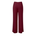 thumbnail image 3 of Women's Lightweight Chiffon High Elastic Waist Flowing Trousers Flared Straight Leg Women Wedding Culottes Business Casual Pants for Women Long Womens Casual Harem Baggy Pants Pants for Women Work, 3 of 3