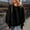 Black, variant on Women's Oversized Fleece Lined Sweatshirt, Loose Crewneck Lantern Long Sleeve Pullover Drop Shoulder Tunic Tops