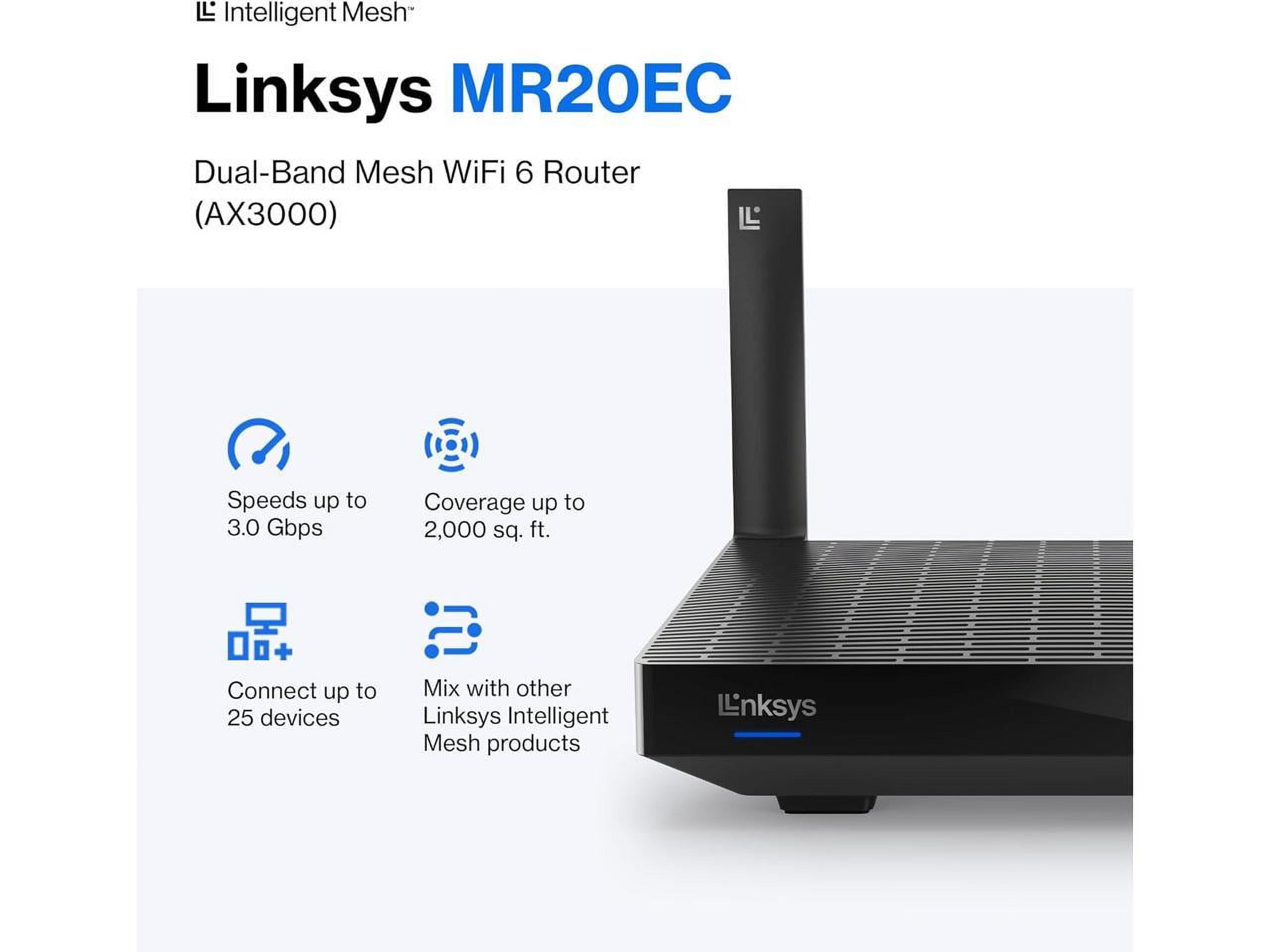 Linksys Hydra 6 Gaming Mesh WiFi 6 Router - Dual-Band Linksys Hydra 6 Gaming Mesh WiFi 6 Router - Dual-Band