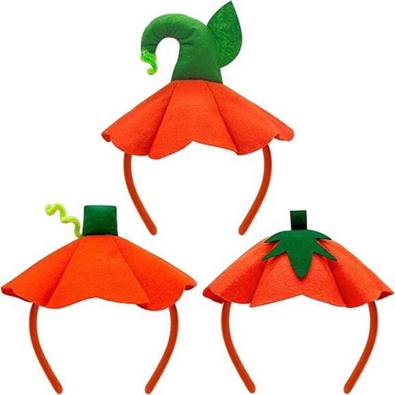 DHFJKG 3 Packs Halloween Headbands For Women Pumpkin Headbands Holiday Party Performance Props