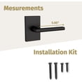 thumbnail image 4 of Mega Handles Glamor Dummy Door Lever Knob - Stainless Steel, 5" Lever, Rectangular Rosette, Reversible, Includes Screws, Pack of 2, 4 of 4
