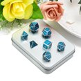 thumbnail image 2 of Set of 7 Metal Dice Set with Storage Box Includes D4, D6, D8, D10, D12, D20 for RPG MTG D&D Math Teaching, 2 of 7