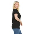 thumbnail image 6 of Sophia by Mia Olivia Women's Tailored Fit Short-Sleeve V-Neck T-Shirt, Pack of 3 Fashion Essential- Value Trio Versatile Styling Options for Professionals, Students and Moms. Black, White, Beige., 6 of 11