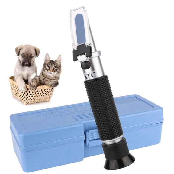 Refractometer Pet Urine Specific Handheld Veterinary Serum Plasma Protein Hemoglobin Tester Refractometer ,Operation is Simple