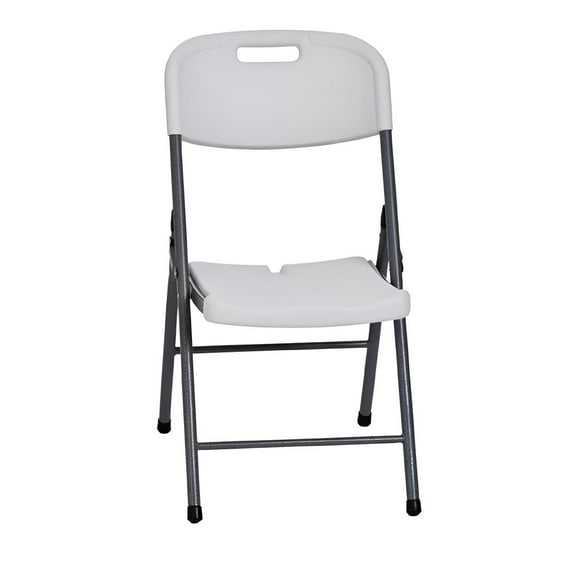 Silla Plegable Resina Reforzada Exterior Fiesta Resistente Color Blanco