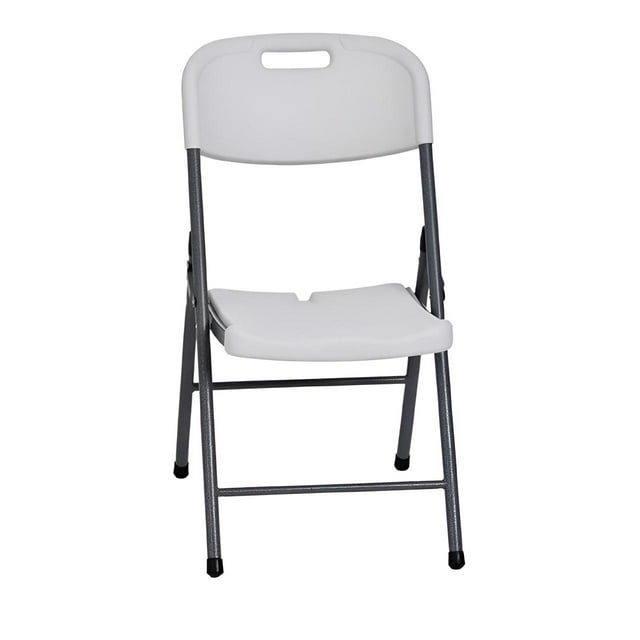 Silla Plegable Resina Reforzada Exterior Fiesta Resistente Color Blanco
