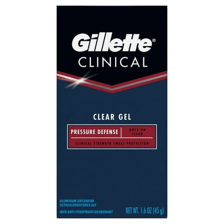 Gillette Clinical Clear Gel Pressure Defense Antiperspirant and Deodorant, 1.6 oz