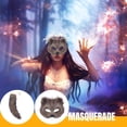thumbnail image 4 of TAIAOJING Halloween Cat Therian Mask and Tail Set Animal Mask Furry Mask, Cat Half Mask for Masquerade, 4 of 7