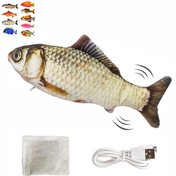 Cat Toy Flopping Fish, Electric Moving Fish Toy Realistic Simulation