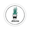 Personalized Back To School 1.75 x 1.75 Circle Seal - Fun Cacti