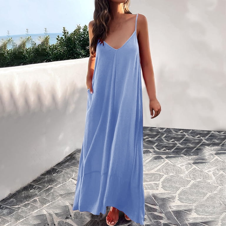 hem maxi dress Miss Circle Women's Ilyse Navy V-Neck Plunge Animal Print Mermaid Hem Maxi Dress