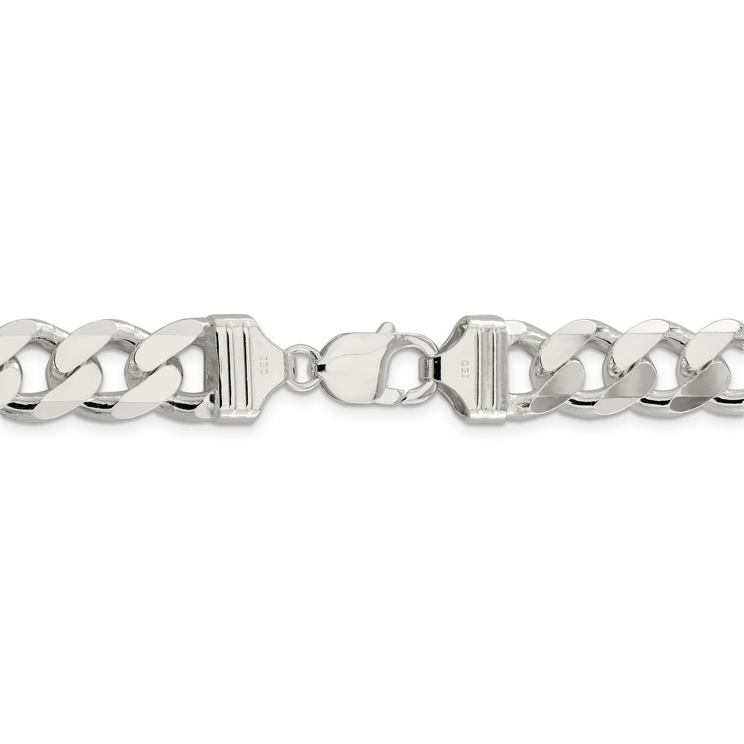 Large Curb Chain Necklace in .925 Sterling Silver