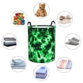 thumbnail image 6 of Fotbe Green Tie Dye Laundry Basket with Handles, Waterproof Large Laundry Hamper, Wash Bag for Corner Dorm, Rolling Laundry Basket with Handles-Medium, 6 of 8