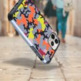 thumbnail image 2 of DALUX Hybrid Slim Dual Layer Phone Case Cover Compatible with Iphone 13 Pro (6.1 inch) - Orange Stylish Camo, 2 of 3