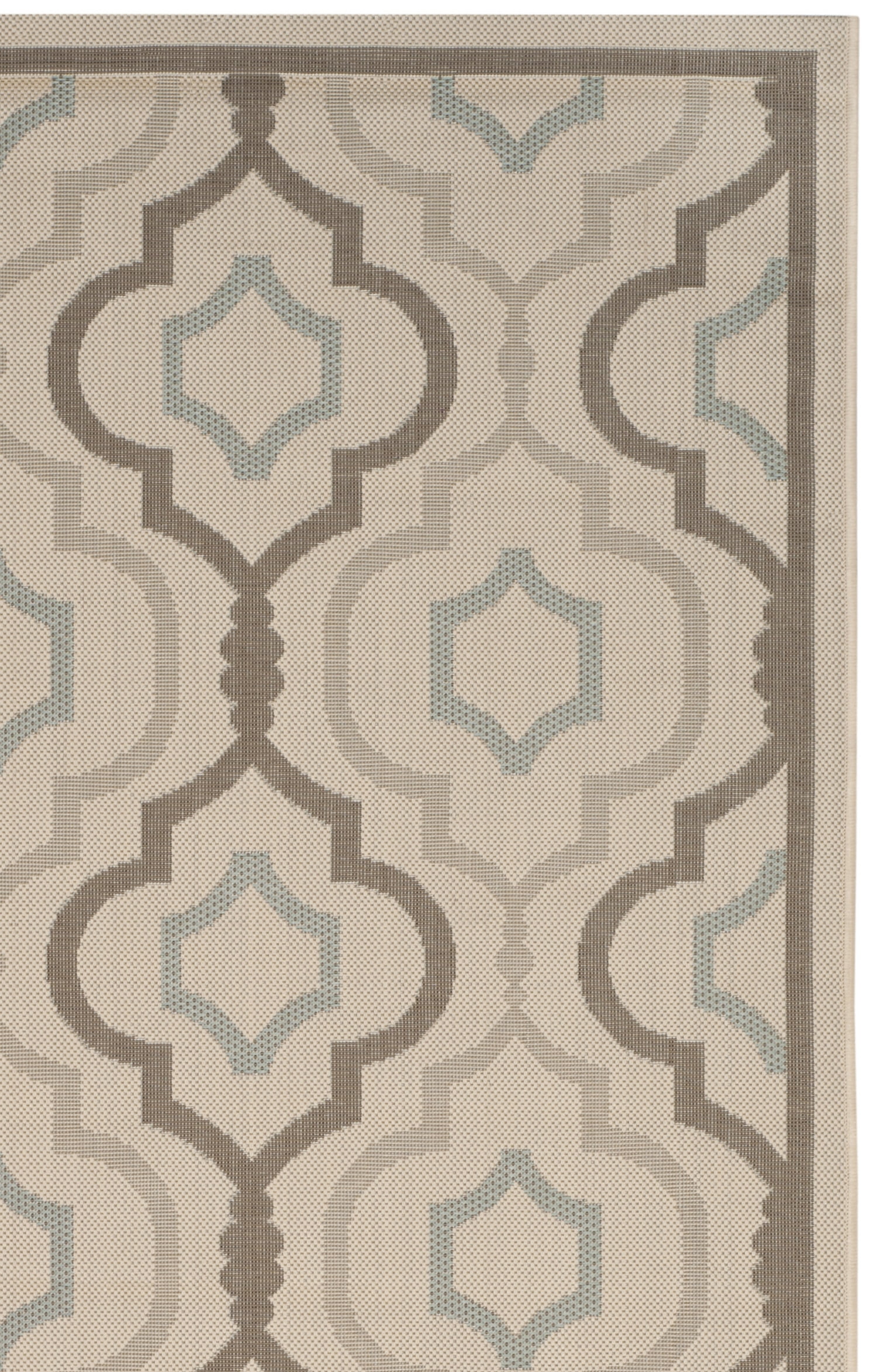 Safavieh Courtyard Bayon Geometric Indoor/Outdoor Area Rug, Beige/Dark Beige, 6'7" x 9'6"