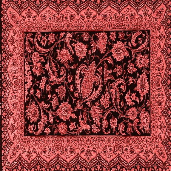 Ahgly Company Indoor Square Persian Red Traditional Area Rugs, 8' Square