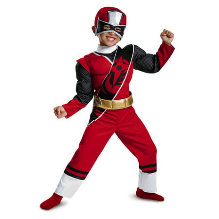 Red Ranger Ninja Steel Toddler Muscle Costume
