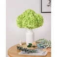 thumbnail image 4 of Silk Hydrangea Artificial Flowers Heads with Stems for Wedding Home Decor Pack of 6 (Purple), 4 of 5