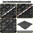 thumbnail image 4 of Kosynda 44Pcs Stripe Style Patio Deck Tiles, 12 x 12in, Waterproof Interlocking Floor Tiles for Porch, Poolside, Balcony, Backyard, Dark Gray, 4 of 11