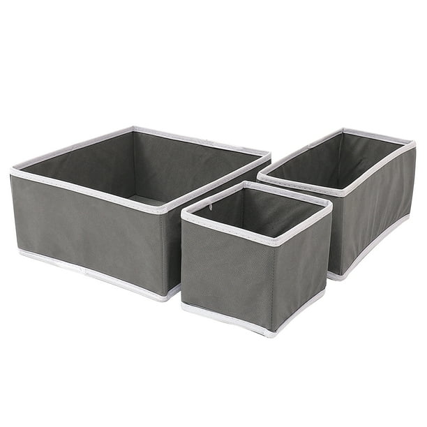 GOOHOCHY Caja de almacenamiento de tela plegable creativa de 3 piezas, práctica caja de tela, contenedor de almacenamiento