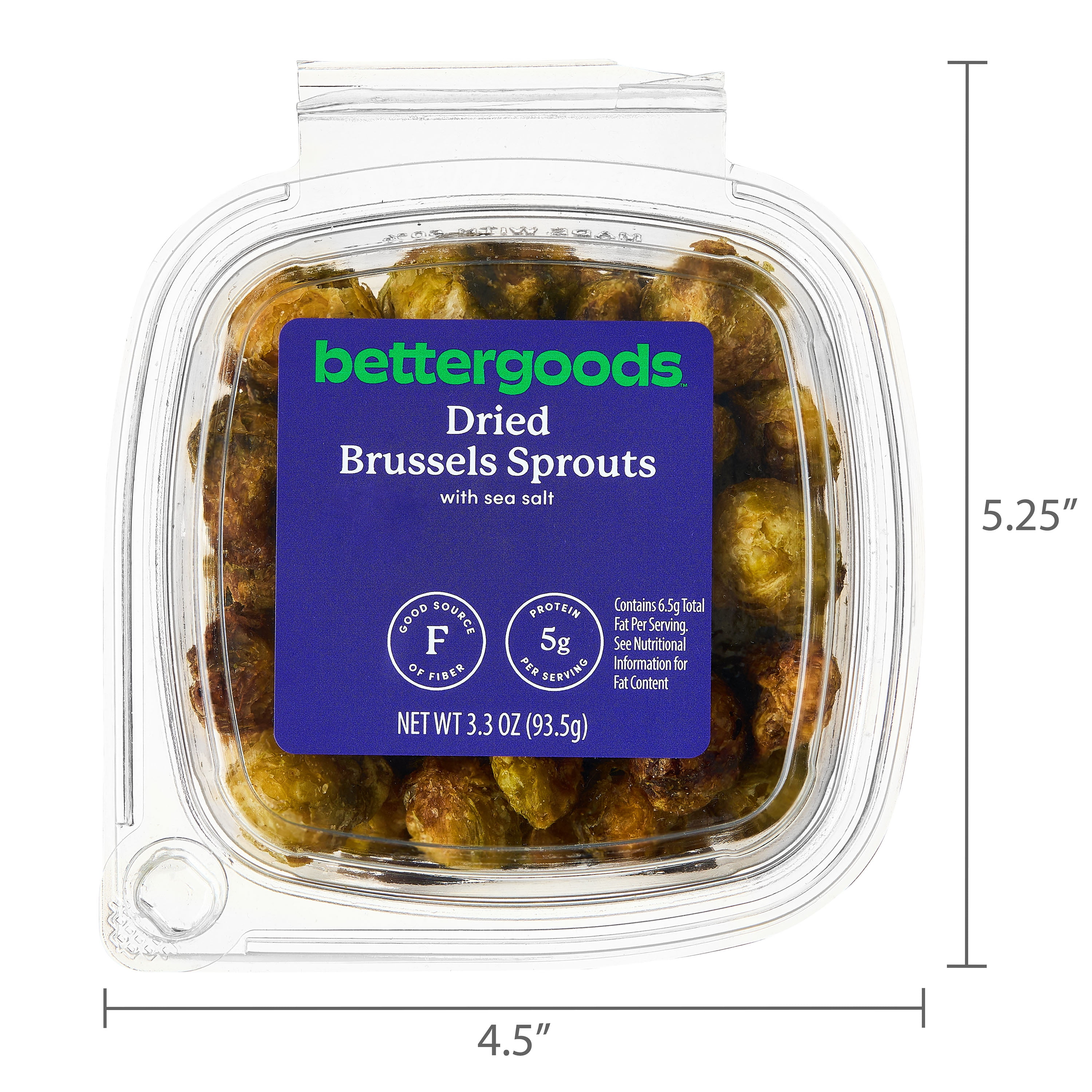 bettergoods Dried Brussels Sprouts with Sea Salt, 3.3 oz