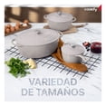 thumbnail image 3 of Olla de Hierro Fundido Esmaltado para Horno y Estufa Cookify (Taupe, 24.8 cm, Capacidad 4 Litros), 3 of 8