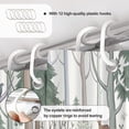 thumbnail image 5 of Cute Shower Curtain with Hooks Green Forest Shower Curtain with Wild Animals Bear Moose Deer Fox Deor Bathroom 72x72 inch, 5 of 6