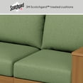 thumbnail image 3 of Better Homes & Gardens Ezra 4-Piece Outdoor HDPE Conversation Set, Teak with Green Cushions, 3 of 9
