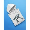 thumbnail image 3 of Armed 3d Robot   Hoodie Men -Image by Shutterstock, Male Large, 3 of 4