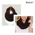 thumbnail image 3 of BASICO Women Infinity Scarf Chunky Knitted Neck Warmer | Winter Crocket Knit Brown Scarf for Women, 3 of 4