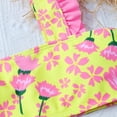 thumbnail image 6 of REORIAFEE Ruffle Butts Swimsuit Girls Ruffle Trim Bikini Top and Short Cute Flower Print Beachwear Swimwear Wide Strap Bathing Suits High Waist Quick Dry 2024 Fashion Clothing, 6 of 7