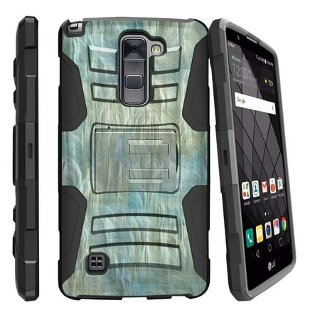 LG Stylus 2 Plus K530, LG Stylo 2 Plus Miniturtle® Clip Armor Dual Layer Case Rugged Exterior with Built in Kickstand + Holster - Winter Desert