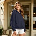 thumbnail image 5 of Resicozy Zip Up Hoodies for Women Oversized 2026 Y2K Hoodies Casual Long Sleeve Sweatshirts Fall Spring Track Jackets with Pockets Navy L, 5 of 6