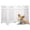 White, variant on The Wooden Town Solid Wood Hand Carved Foldable Pet Gate Antique White 4 Panel 56 x 28 inch