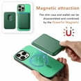 thumbnail image 2 of Allytech 2 in 1 Detachable Wallet Case for iPhone 8 Plus/7 Plus, [Thin & Light] [Compatible with MagSafe] Luxury PU Leather Card Holder Soft Bumper Shockproof Anti-Scratch Magnetic Case, Green, 2 of 11