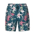 thumbnail image 4 of Lsque Mens Swim Trunks Lilies Flowers Pattern - Bathing Suit Compression Liner - Beach Swim Shorts Swimwear - (S-3XL) - Stretch Quick Dry -X-Large, 4 of 9