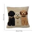 thumbnail image 2 of SIYTUAU Polyester Dog Print Pillowcase 17.72X17.72 Inch Soft Sofa Cushion Cover For Home D, 2 of 7