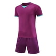 thumbnail image 4 of Unisex Kids Soccer Jersey for Girls Soccer Shirts Boy Football Outfits Soft Ideal Gift for Little Athlete 4-15 Years Purple, 4 of 5