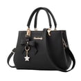 thumbnail image 2 of 11.02IN Women's Satchel Handbag, Stylish Tote Purse with Bowknot Decor, Vegan Leather Crossbody Shoulder Bag for Work, Travel, and Daily Use, 2 of 5