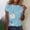 #2-Blue, variant on Plus Size Tops,Womens Shirts,Womens Blouses Women's Fashion Printed T-shirt Short Sleeves Blouse Round Neck Casual Tops Season