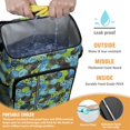 Football and Hexagon Green Pattern Insulated Cooler Backpack, 600D ...