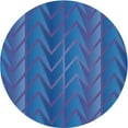thumbnail image 1 of Ahgly Company Machine Washable Indoor Round Transitional DodgerBlue Area Rugs, 7' Round, 1 of 7