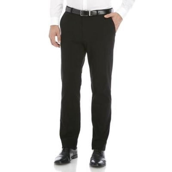 Tommy Hilfiger Mens Modern fit Dress Pants 40 / 29 Black Solid Stretch