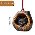thumbnail image 2 of decor hanging,Animal Christmas Decorations Cute Christmas Decorations Unique Animal Christmas Decorations Christmas Tree Decorations Animal Lovers,Black, 2 of 3