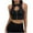 Black, variant on Lindreshi Sports Bras for women's Casual Fashion Bodybuilding Run Yoga Zipper Hollow Out Solid Color Round-Neck Tank Tops