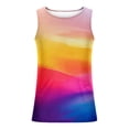 thumbnail image 4 of ZCFZJW Ombre Tank Tops for Men Big and Tall Casual Tie Dye Gradient Print Sleeveless Vest Loose Lightweight Casual Basic Workout Tees Shirt Multicolor#06 XXXL, 4 of 5