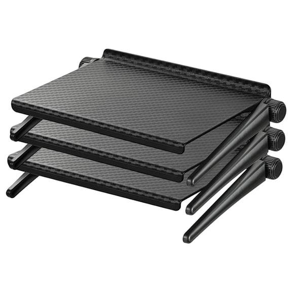 Luxshiny 3-Piece Plastic TV Top Storage Shelf Organizer Rack No Drill Monitor Stand for Home Use