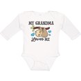 thumbnail image 3 of Inktastic My Grandma Loves Me with Sloth and Hearts Boys or Girls Long Sleeve Baby Bodysuit, 3 of 5