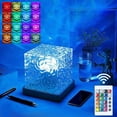 thumbnail image 2 of Northern Lights Ocean Wave Projector Light, Galaxy Light Projector, 16 Colors Gradual Rotating Flame Water Ripple Ambient Night Light Non-Wood for Bedroom, Room Decor, Kids Room (RC), 2 of 4